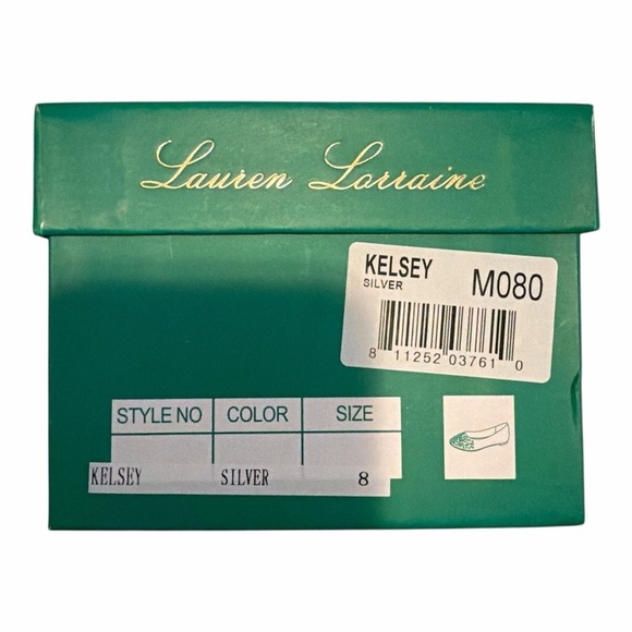 LAUREN LORRAINE KESLEY SILVER BALLET FLATS - Picture 5 of 5